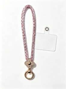 Luxury Phone Lanyard Sparkling Rhinestone Crystal Wrist Strap Keychain Anti-Loss Hanging Rope Universal Sequin Short Pendant Chain - Multicolor - View 12