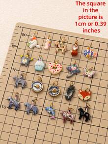 1pc New Animal Pendant, Exquisite Cartoon Style, 18K Gold PVD Plated 316 Stainless Steel Material, Waterproof And Fade-Resistant, Suitable For DIY Creative Necklace, Bracelet, Earrings, Bag Chain, Keychain, Waterproof And Sweat-Resistant, Suitable For Daily Casual Wear - Multicolor - View 3
