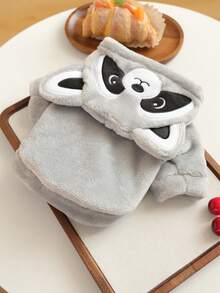 PETCIRCLE 1PC Pet Clothes Small Dog Puppy Cat Cute Soft Warm Windproof Fleece Short Transform Costume - Raccoon - Grey - View 5