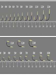 60pcs Black Gold Ise-Ni Barbed Fish Hooks For Crucian Carp, Bass, Carp Fishing Accessories - Black - View 6
