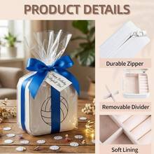 6 - Pack Volleyball Portable Jewelry Box Travel White Sport Jewelry Case Bulk Gifts Volleyball Athletes Sports Enthusiasts Events Milestones - Square Volleyball - View 5
