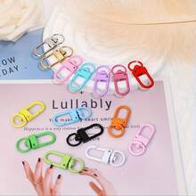 50-200pcs Random Color Bright Metal Keychain Hooks, Durable Swivel Clasp, Suitable For DIY Jewelry And Bag Accessories, Cute Y2K Style - Keychain - View 8