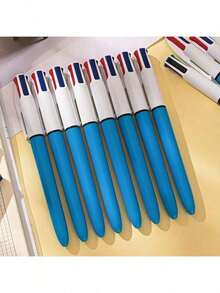 8pcs Multicolor 1.0mm Ballpoint Pens, 4-In-1 Colored Pens, Retractable Cute Nurse Pens, 4-Color-In-1, Suitable For School, Back To School, Students, Nurses, Whiteboard, Office Supplies, Aesthetic Style - Multicolor - View 6