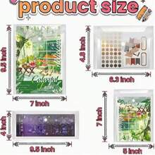Sticker Storage Box, Transparent Plastic Envelopes With Snap Buttons, 12pcs Waterproof And Durable, For Storing Stickers, Scrapbooking, Washi Tape, Scrapbook And Stamp Supplies (Mixed Sizes), Scrapbook Storage (Stickers Not Included) - Snap-button - View 8