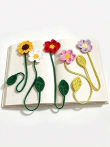Hand Crocheted Keychain Suitable Bagcharm,Car Keychain,Creative Bookmark,Curtain Tie-Back;Perfect Readers,Book Lovers,Writers,DIY Decorative Item.Gift - Multicolor - View 2