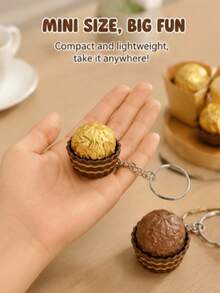 Llavero impreso en 3D con forma de pastel de chocolate, colgante antiestrés, clicker para dedos, amuleto, regalo de Halloween, regalo de Navidad, decoración para fiestas, amuleto para mochila - Multicolor - Ver 10
