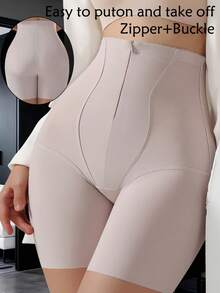 Summer Thin Waist Trainer Corset, Abdomen Control Shapewear, High Waist Slimming Shorts - Grey - View 2