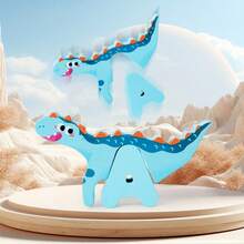 Mainan Puzzle Balok Kayu 3D Besar untuk Anak-Anak, Mobil Transportasi, Hewan, Dinosaurus, Huruf, Mainan Edukasi Pendidikan Dini - MultiWarna - View 8