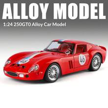 Maisto 1:24 Scale Alloy Die-Cast 250GTO Car Model, Realistic Sound & Light Children's Toy Car, 4 Doors Openable, Steering Wheels, Horn, 3 Gears, Shock-Absorbing Tires, Detailed Engine, Front & Rear Hoods Openable, Suitable As Birthday Gift - Multicolor - View 6