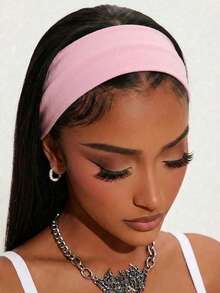 4 piezas de diademas deportivas de unicolor, diademas de unicolor clásicas adecuadas para yoga diario, fitness o momentos ocupados para fijar el cabello - Adecuadas para mujeres - Multicolor - Ver 6