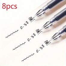 Set de 3 bolígrafos de tinta de secado rápido de 0,38 mm, color negro/azul/rojo - Bolígrafos ideales para exámenes y oficina, punta fina, adecuados para escribir, esencial para volver a la escuela - Multicolor - Ver 17
