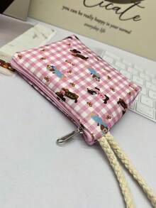 XD 12pcs/6pcs/3pcs/1pc Fashion Mini Dachshund Print Children's Coin Purse, With Keychain For Hanging, Multi-Use Storage Bag For Keys, Data Cables, Coins, Rings, Also Can Be Used As Makeup Bag, Sanitary Napkin Storage Bag, Back To School Storage Pouch - Dachshund - View 4