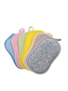 5pcs Random Multi-Functional Polyurethane Sponge Wipes, Reusable And Washable, Suitable For Cleaning Pots, Bowls And Plates Without Shedding, Ideal For Bathroom, Kitchen And Toilet Cleaning, Non-Scratch Surface, Suitable For Pots, Pans, Bowls, Dishes And Other Kitchen Cleaning Tools, Practical Kitchen Supplies, Random Color (1pc/3pcs/5pcs Available) - A - View 7