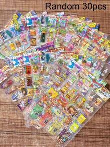 Waterproof Cute Retro Anime Snack Stickers, Aesthetic Decorations Suitable For Scrapbooking, DIY, Stationery, And School Supplies - Multicolor - View 11