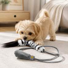 Pet Cat Teaser Toy, Pet Toy Suitable For Cats And Small Dogs Daily Play And Interaction, Creative Funny Horse Tail Cat Tail Toy With Squeezable Air Bladder, Fish Toy - Multicolor - View 4