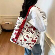 Hasbro 1pc New Cute Cartoon Women's Large Capacity Tote Bag/Shoulder Bag/Travel Bag, Cute Cartoon Multi-Functional Commuter Bag, Suitable For Travel, School, Work, Outing, Portable And Fashionable, Easy To Carry, Perfect For Vacation And Fitness. Beach Vacation Beach Bag Selection,Bedroom Room Decor,Back To School - Multicolor - View 7