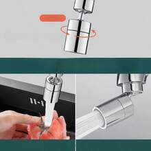 720° Rotating Faucet Aerator With Plating, Universal Anti-Splash Faucet Spout, Water-Saving Faucet Extension Adapter, Kitchen Bathroom Sink Replacement Parts - one-size - View 5