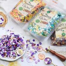 500g Mixed Shape Sealing Wax Beads, Flower And Cylindrical Sealing Wax Beads, Suitable For Sealing Wax Stamps, Wedding Invitations, Envelopes, Gift Packaging, Card Making, Scrapbooking, Journals, DIY Crafts, Packaging Decoration, Party Favors - Multicolor - View 10