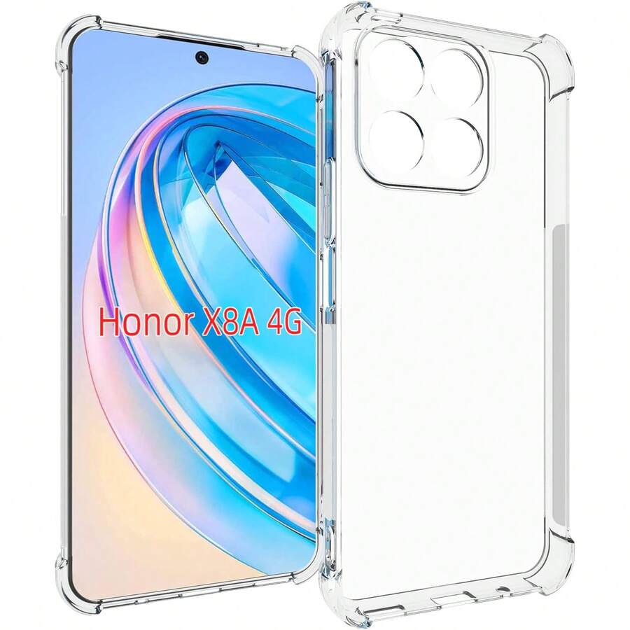 Kompatibel dengan Casing Ponsel Honor X8a, Perlindungan Kamera Sudut yang Diperkuat, Casing Ponsel TPU Tipis Fleksibel Transparan yang Menyerap Guncangan - Clear - View 1