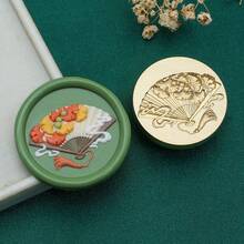 Chinese Garden Series 3D Embossed Wax Seal Stamp Copper Head 1pc - Perfect For Love Letters, Invitations, Holiday Cards, Journals, Scrapbooking, DIY Crafts - Chinese Courtyard Series Stamp/1Pcs - View 11