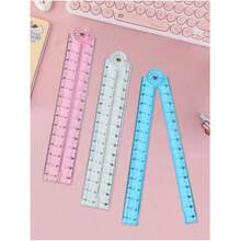 1pc/2pcs 30cm Colorful Transparent Flexible Ruler, Bendable Durable Plastic Straight Ruler With Clear Markings. Portable Multi-Purpose Drawing Stationery For Sketching, Drafting, Homework And Office Use. Back To School Gift - Multicolor - View 17