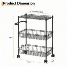 Kselythan Mobile Storage Islands - Black - View 3