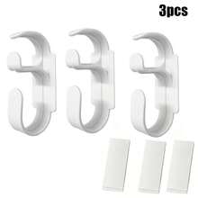 1pc/3pcs CPAP Machine Hook (With Adhesive Tape), Bedside Tube Holder With Anti-Slip Function, Stable Anti-Tangle Breathing Tube And Headband Storage Rack, Practical Hook, CPAP Hose Hook And Mask Hook 3pcs Set, No-Drill Adhesive Backing CPAP Accessories To Solve Tube Tangling, Matte Black Bedside Wall Storage Bracket, High-End Heavy-Duty ABS Hook Suitable For Hose And Mask, Applicable To Wood/Marble/Tile Surfaces - Multicolor - View 7