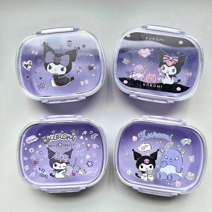 Kotak Bento Sanrio Kulomi yang Lucu, Kotak Bento Ringan untuk Camilan Buah dan Dim Sum, Kotak Makan Siang Ringan untuk Pelajar, Kotak Bento Kartun - MultiWarna - View 1