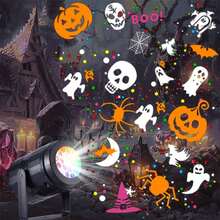 Night Light,Kids Room Decor,Halloween Projector Light - 16 Color Pattern Atmosphere Light. USB Plug And Play. 16 Projection Modes. Adjustable Angle, Freely Positionable. Suitable For Bedroom Headboard, Living Room, Bar, Cafe And Holiday Party Decorative Lighting,Baby,Uni Room Things,Baby Essentials,Projector - Black - View 10