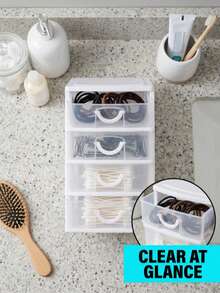 4-Layer Drawer Storage Box, Jewelry Box, Desktop Organizer, Suitable For Hair Accessories, Earrings And Other Small Items, Office Storage Box, Jewelry Storage Box, Drawer Makeup Organizer, Autumn Bedroom Decor, Drawer Storage Box, Desktop Organizer - Multicolor - View 6