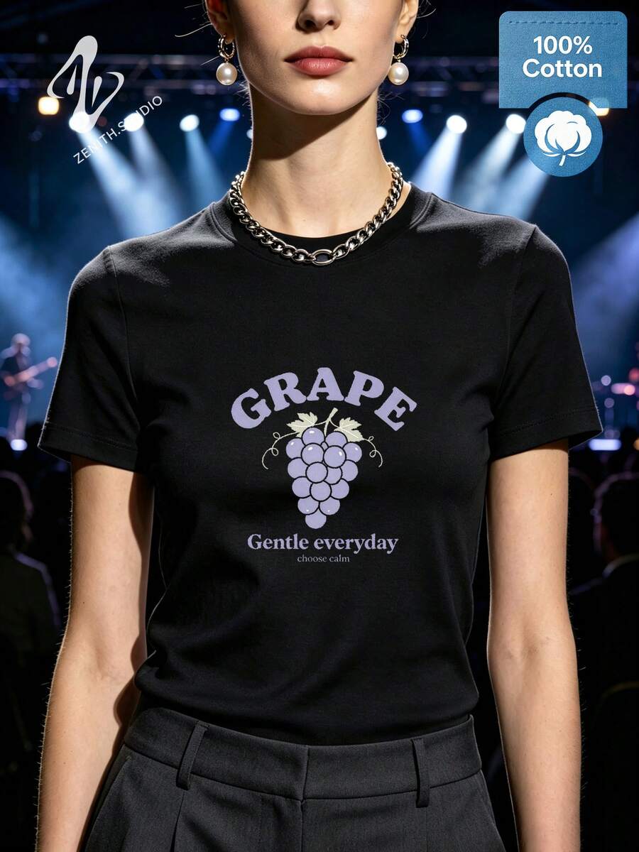 Women T-Shirts - 黑色 - 查看 1