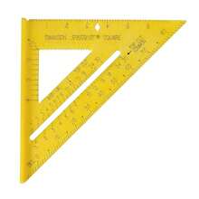 Composite Square Ruler, Yellow, 8.13 Inch, High Impact Structural Composite Material, Plastic Molding - C - View 3