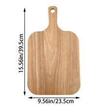 1pc Oak Wood Cutting Board With Handle, Wooden Meat Vegetable Fruit Bread Cheese Tray, Easy To Clean And Store, Kitchen Camping Meal Prep Accessory, Home Decor - View 10