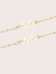 1pc Fashionable Faux Pearl Glasses Chain, Metal Glasses Chain Suitable For Girls And Women, Women's Anti-Slip Glasses Chain, Fashionable Metal Glasses Chain - Multicolor - View 8