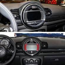 TRTY 2pcs New Upgraded Carbon Fiber Decorative Trim Stickers, Console Navigation Frame Decor, Mini F Chassis Car Interior Accessories, Suitable For MiniF54 F55 F56 F60 Interior Accessories, Also Suitable As Gifts - Mini Navigation Stickers - View 10