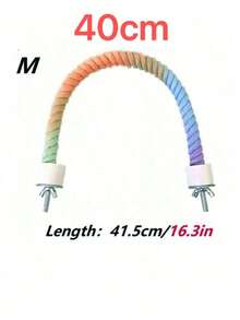 1pc Colorful Flexible Climbing Rope With 2 Metal Heads And Threaded Buckle, Suitable For Parrots, Bird Cage Perch, Seat Pole, Toys, All Seasons, Random Color, Random Style - A+B - View 15