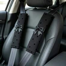 Car Seat Belt Cover, Polka Dot Bow Decor Seat Belt Shoulder Pad, Soft Fabric Car Seat Belt Protector, Suitable For Car Interior Accessories - A - View 9