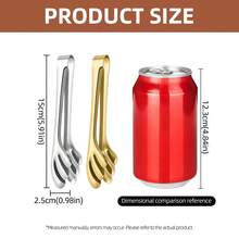 3/5/7pcs Mini Stainless Steel Food Tongs, Silver Hand-Shaped Candy Clips, Reusable Small Clips For Coffee Sugar Cubes, Desserts, Fruits, Snacks, Buffet Parties - View 3