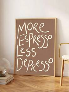 1pc You're Only As Cool As You Treat People Positive Wall Art, Cool Minimalist Prints, Espresso Quote Art, Kitchen Wall Art,Bedroom Decor,LivingRoom Decor,Dorm Decor,Wall Arts,Wall Decor,Home Decor,Room Decor, Canvas Wall Art, Posters,Optional Frame - 1PCS - View 2