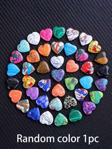 1/10/20pcs Random Polished Heart-Shaped Palm Stones, Natural Pocket Stones, Charming Heart-Shaped Crystals, Multi-Color Mini Heart-Shaped Crystals, Perfect Gift, DIY Jewelry Decoration, Valentine's Day Gift, Graduation Gift - Multicolor - View 10