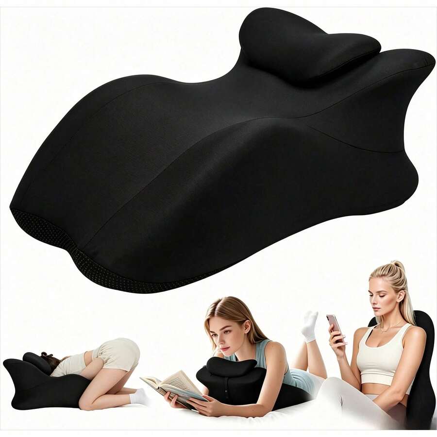 Multi-Functional Ergonomic Memory Foam Wedge Pillow, 27° Angle Perfect, Wedge Memory Foam Butt Cushion, Provides Waist And Neck Support, Prone Pillows For Sleeping,Reading,Massage,Dorm Room,Body Pillows,Pillows For Bed,Neck Pillow,Throw Pillows - Multicolor - View 1