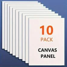 10pcs/Set Large Painting Boards - Durable Oil Painting Canvas Panels, Suitable For Oil, Acrylic, Watercolor, Tempera, Flow Painting, Great For Artists, Students, Classrooms, Home Studios, Art Creation, Clean And Sturdy - Multicolor - View 15
