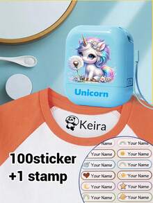 Personalized Name Stamp For Clothing, Waterproof Custom Stamp For Student Stationery, Daycare Labels - Style a - View 7