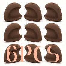 2/4/6/8/12PCS Optional Brown Iron Shape Multi-Functional Makeup Sponge Wet Dry Use Foundation Blender Cosmetic Beauty Tool - Multicolor - View 12