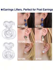 4/8/10/12/14pcs Rubber Earring Backs, Silicone Anti-Drop Anti-Clogging Ear Plugs, Earring Backs, Suitable For Hook Earrings, Earrings And Ear Lobe Replacement Parts (Upgraded Air Cushion Version) - Upgraded Version - View 4