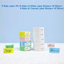 ORICO Printer Label Saku, Printer Label Portabel, Printer Label Termal, Termasuk: 1-5 Gulungan Label Putih, 4-8 Gulungan Label Berwarna (14*30mm) Koneksi Nirkabel/Pencetakan Tanpa Tinta, Cocok Untuk Dapur, Penyimpanan, Pengorganisasian, Rumah, Kantor. - MultiWarna - View 16