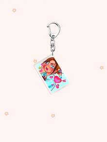1/6pcs Alien Stage Acrylic Keychains, Perfect Gifts For Fans, Suitable For Bags And Keys, Cosplay Accessories, Car Keychains, Backpack Charms, Bag Pendants, Creative Derivative Gifts - Multicolor - View 12