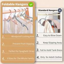 12 Travel Hangers - Cruise Must-Have Portable Folding Hangers Travel Accessories Foldable Drying Rack - Multicolor - View 7