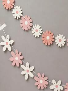 Gradient Small Daisy Flower Garland Birthday Party Scene Decoration Swallowtail Flag, 2 Pieces/Set 1PC/BAG - Daisy Bunting - View 6