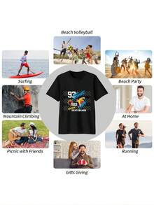 Men T-Shirts - 黑色 - 查看 3